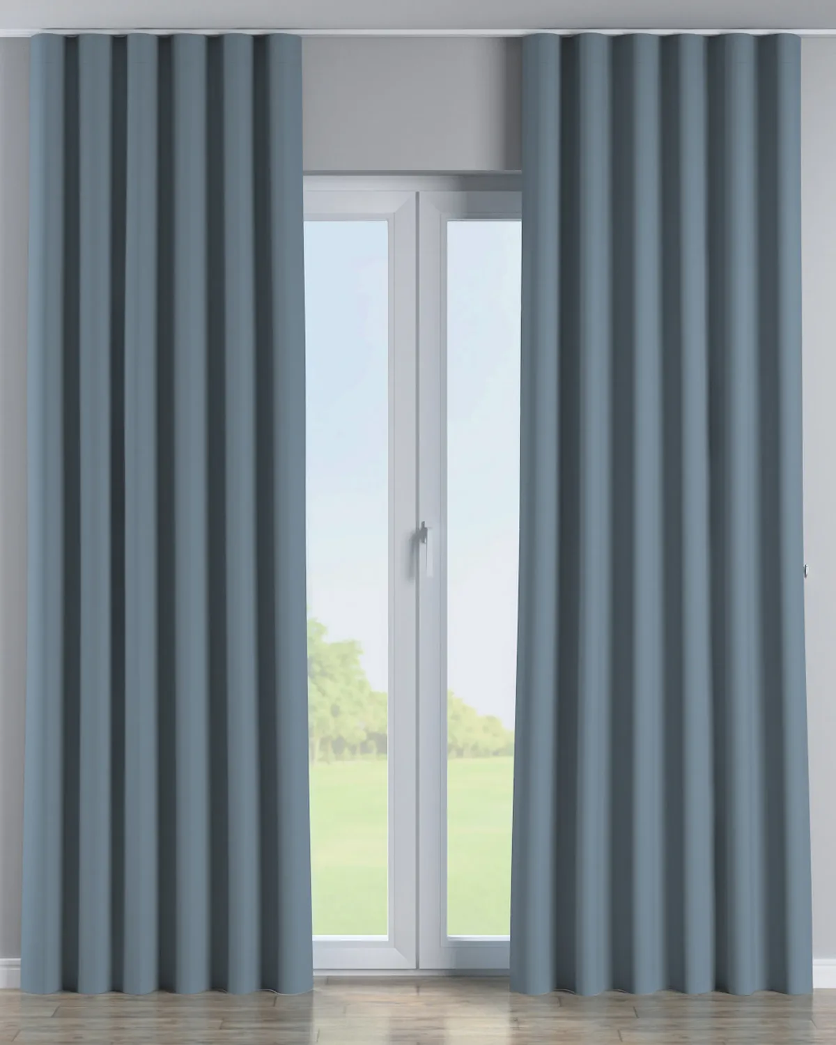 Wellenvorhang Farbe blau Stoff verdunkelnd de Dekoria – photo du produit