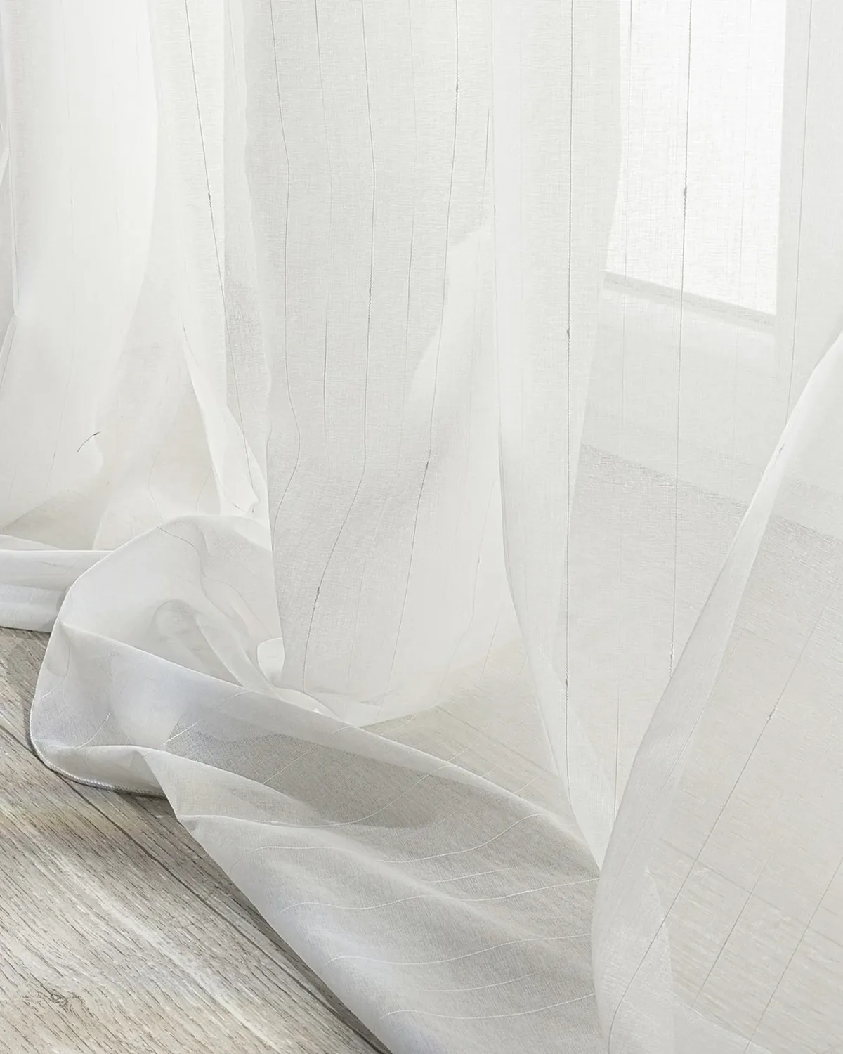 Wellenvorhang Farbe creme Stoff halbtransparent, strukturiert, gemustert de Dekoria – photo du produit