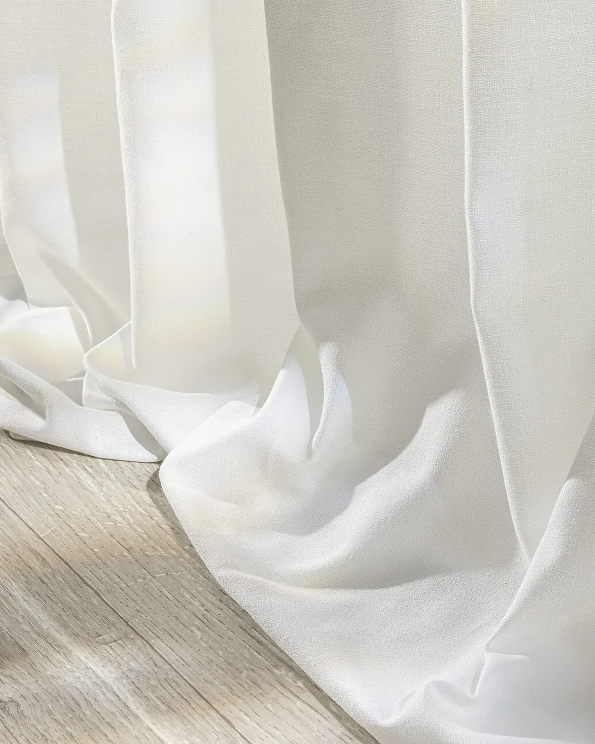 Wellenvorhang Farbe creme Stoff halbtransparent, strukturiert de Dekoria – photo du produit
