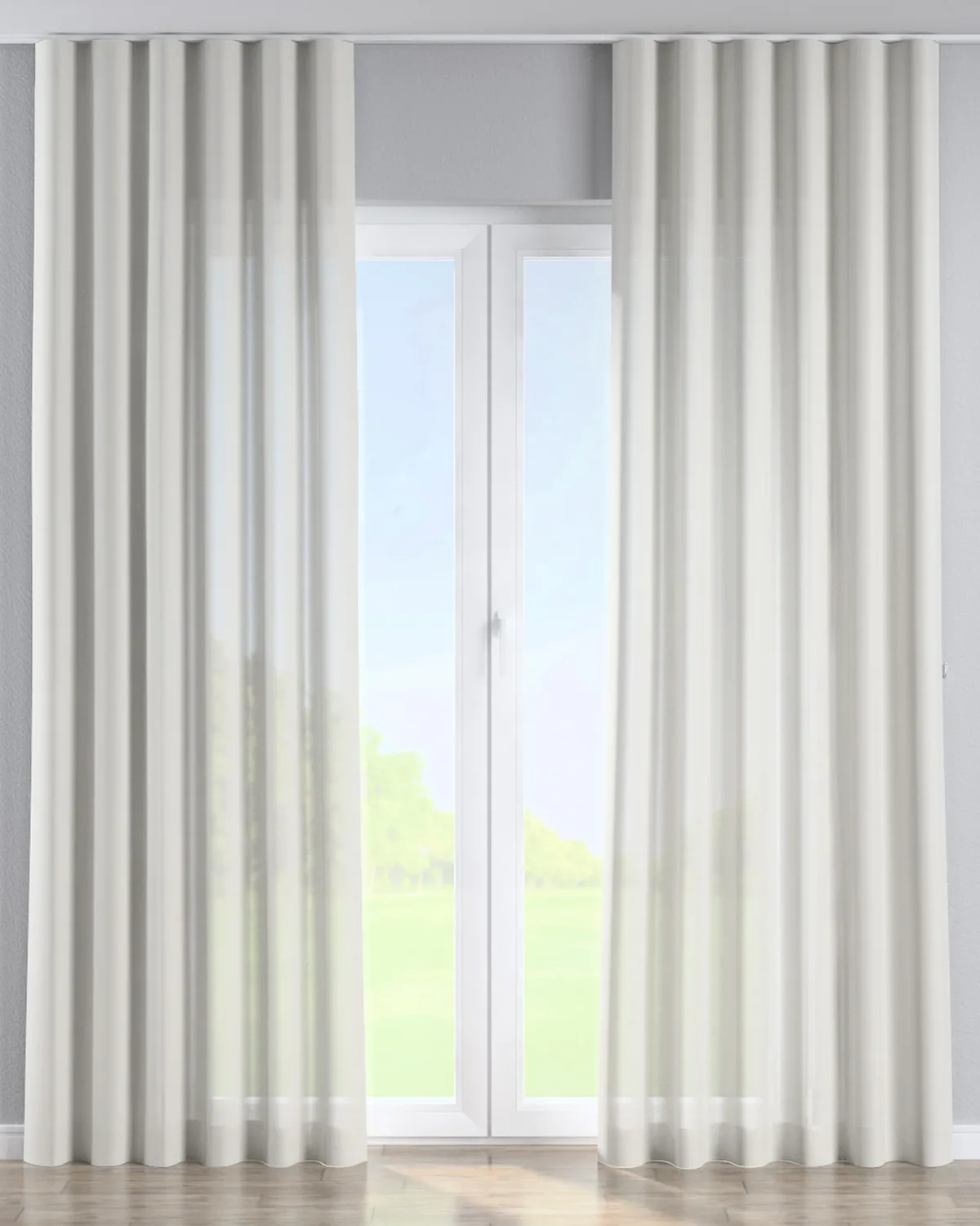 Wellenvorhang Farbe creme Stoff halbtransparent, strukturiert de Dekoria – photo du produit