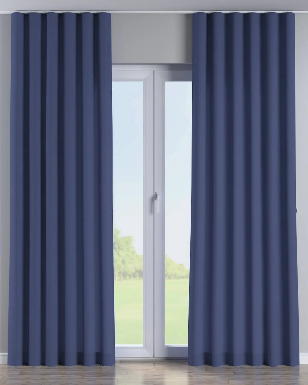 Wellenvorhang Farbe dunkelblau de Dekoria – photo du produit