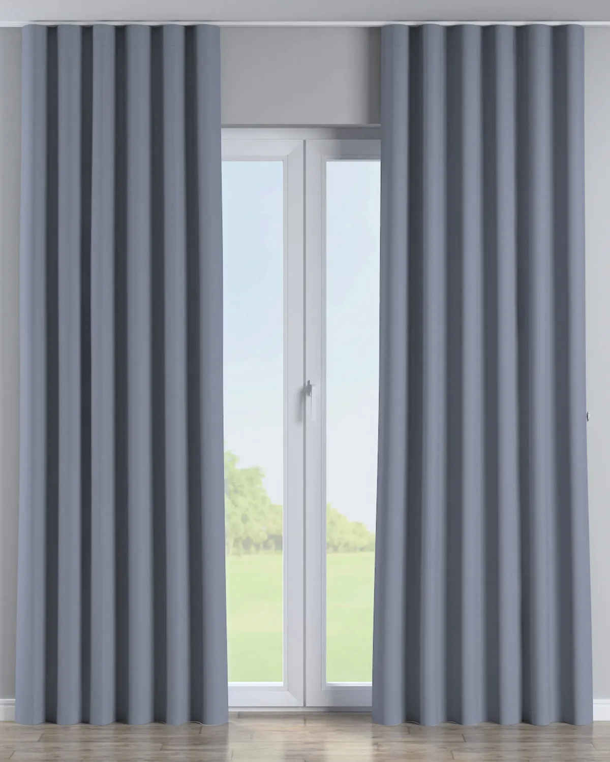 Wellenvorhang Farbe grau Stoff verdunkelnd de Dekoria – photo du produit