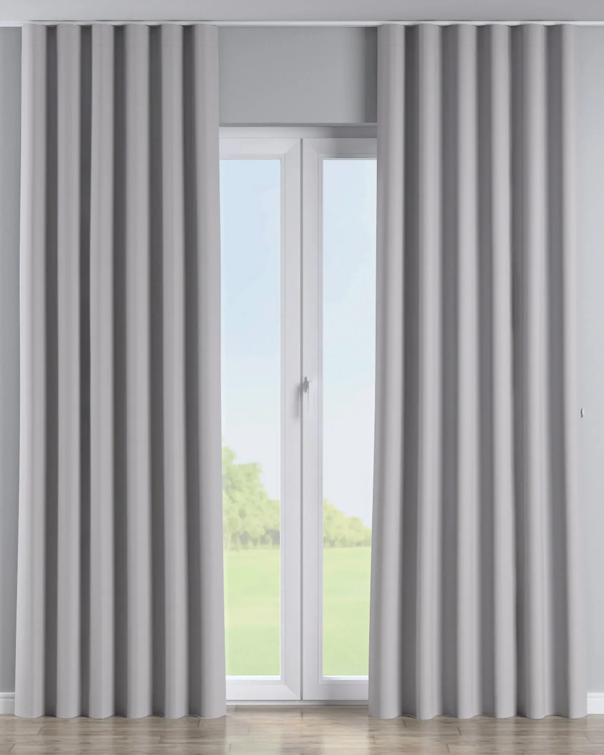 Wellenvorhang Farbe grau Stoff verdunkelnd de Dekoria – photo du produit