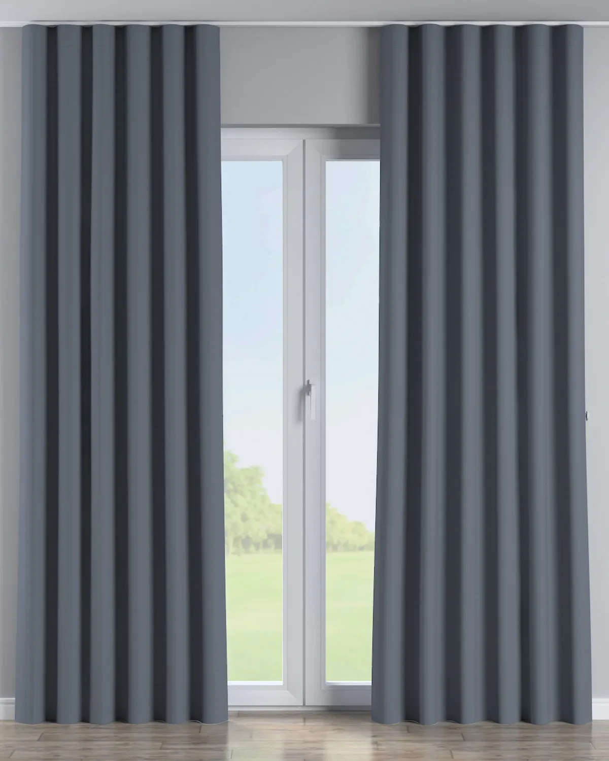 Wellenvorhang Farbe grau Stoff verdunkelnd de Dekoria – photo du produit