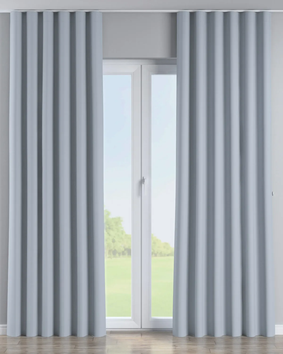 Wellenvorhang Farbe grau Stoff verdunkelnd de Dekoria – photo du produit