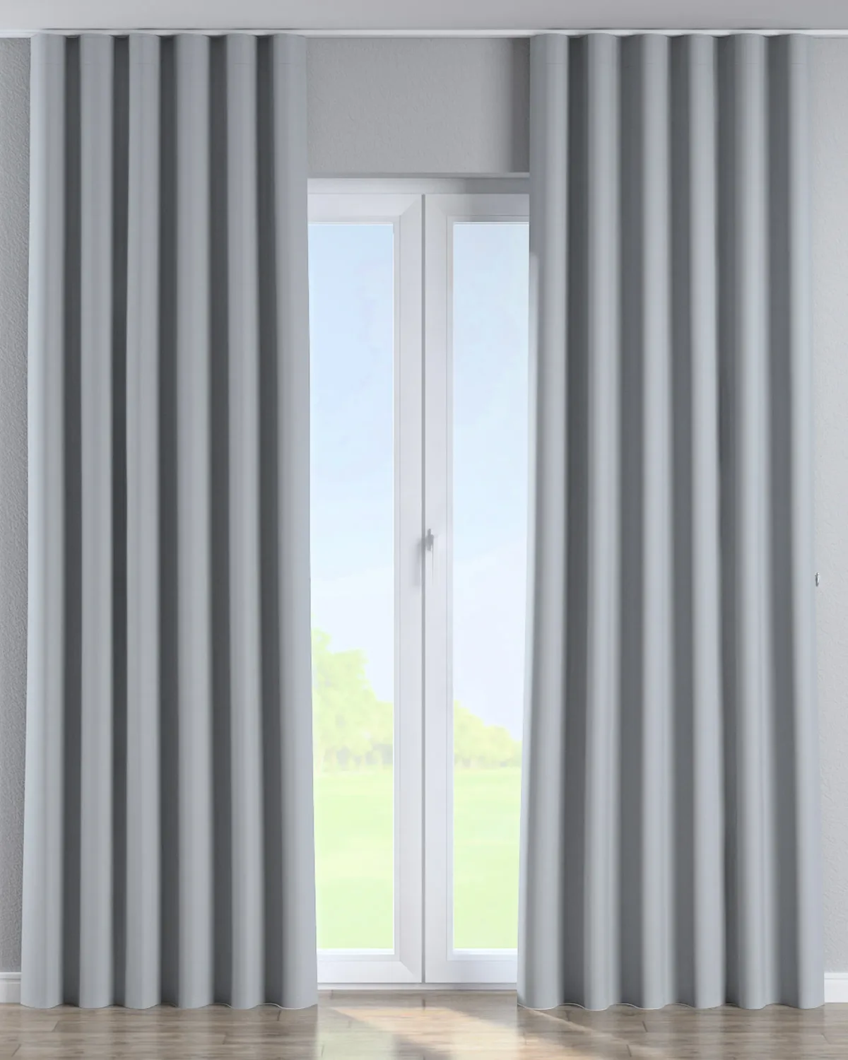 Wellenvorhang Farbe grau Stoff verdunkelnd de Dekoria – photo du produit