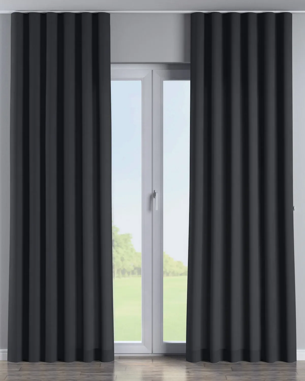 Wellenvorhang Farbe schwarz de Dekoria – photo du produit