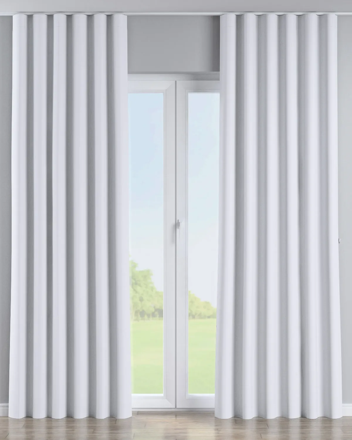 Wellenvorhang Farbe weiß Stoff verdunkelnd de Dekoria – photo du produit