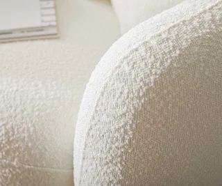 3-Sitzer Larna 260x120 cm Bouclé Creme-Weiß från DELIFE – produktbild 2 av 4