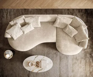 Big-Sofa Edina 330x170 cm Cord Beige van DELIFE – productfoto 4 van 4
