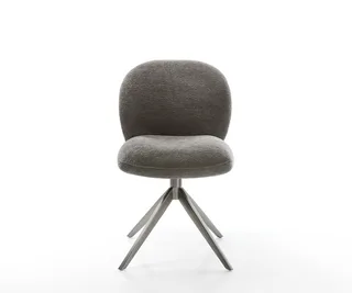 Drehstuhl Nube-Flex Bouclé Soft Schlamm Kreuzgestell breit Graphit 360° drehbar Wippfunktion Taschenfederkern de DELIFE – photo du produit 2 sur 3
