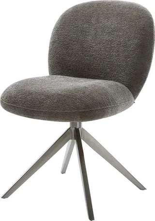 Drehstuhl Nube-Flex Bouclé Soft Schlamm Kreuzgestell breit Graphit 360° drehbar Wippfunktion Taschenfederkern de DELIFE – photo du produit 1 sur 3