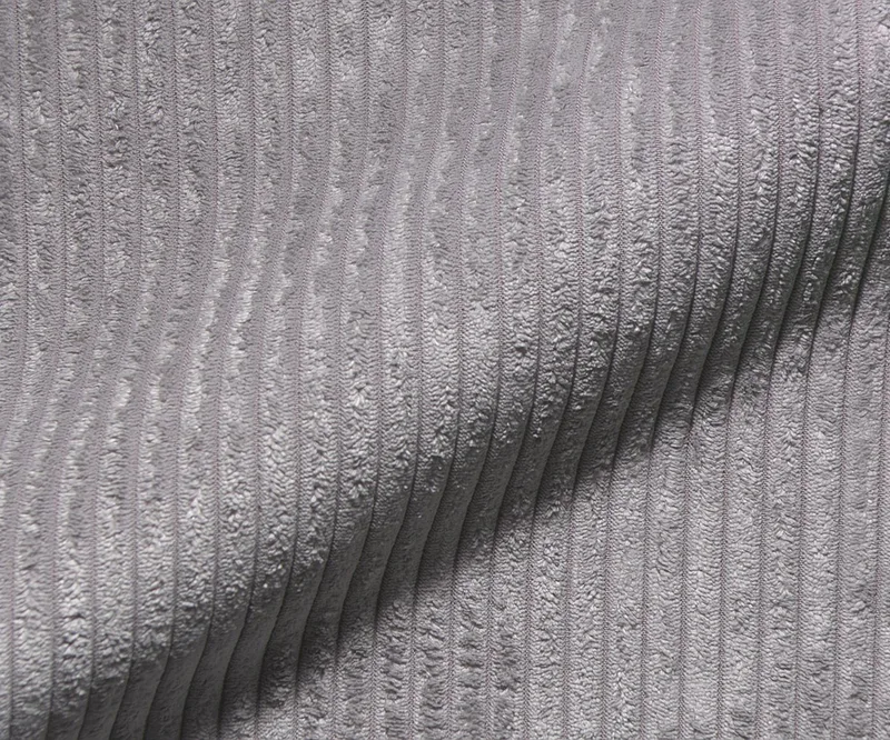 Ecksofa Josea 300x220 cm Cord Silbergrau Ottomane rechts de DELIFE – photo du produit 2 sur 4