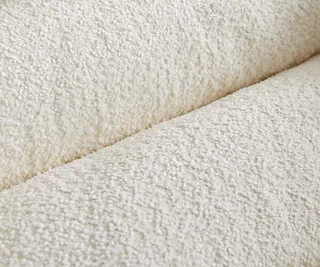 Esszimmerstuhl Nube-Flex Bouclé Weiß 4-Fuß konisch Edelstahl Taschenfederkern de DELIFE – photo du produit 3 sur 4