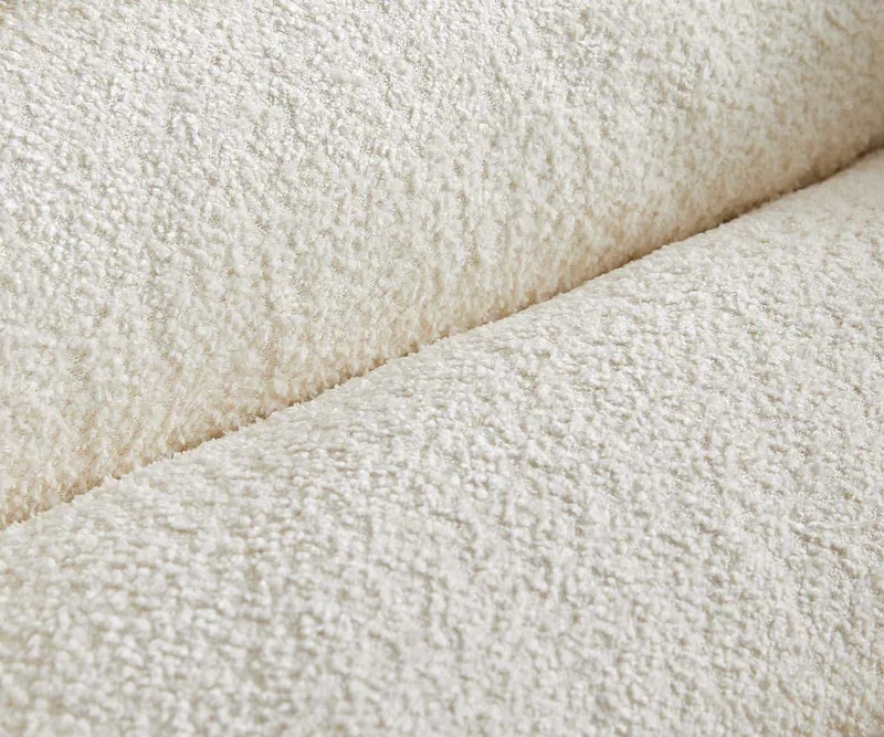 Esszimmerstuhl Nube-Flex Bouclé Weiß 4-Fuß konisch Edelstahl Taschenfederkern de DELIFE – photo du produit 3 sur 4