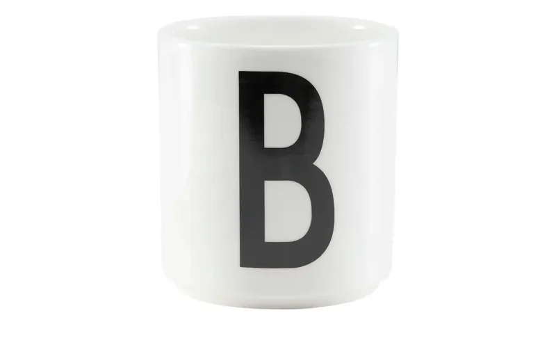 Buchstabenbecher von Design Letters in Weiß – Produktfoto 2 von 2