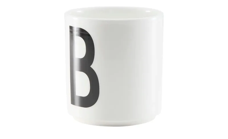 Buchstabenbecher von Design Letters in Weiß – Produktfoto 1 von 2