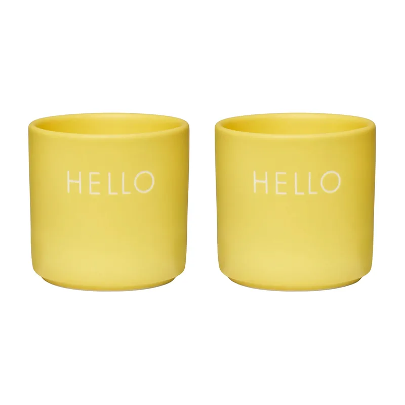 Design Letters Eierbecher 2er Pack Hello-yellow de Design Letters – photo du produit