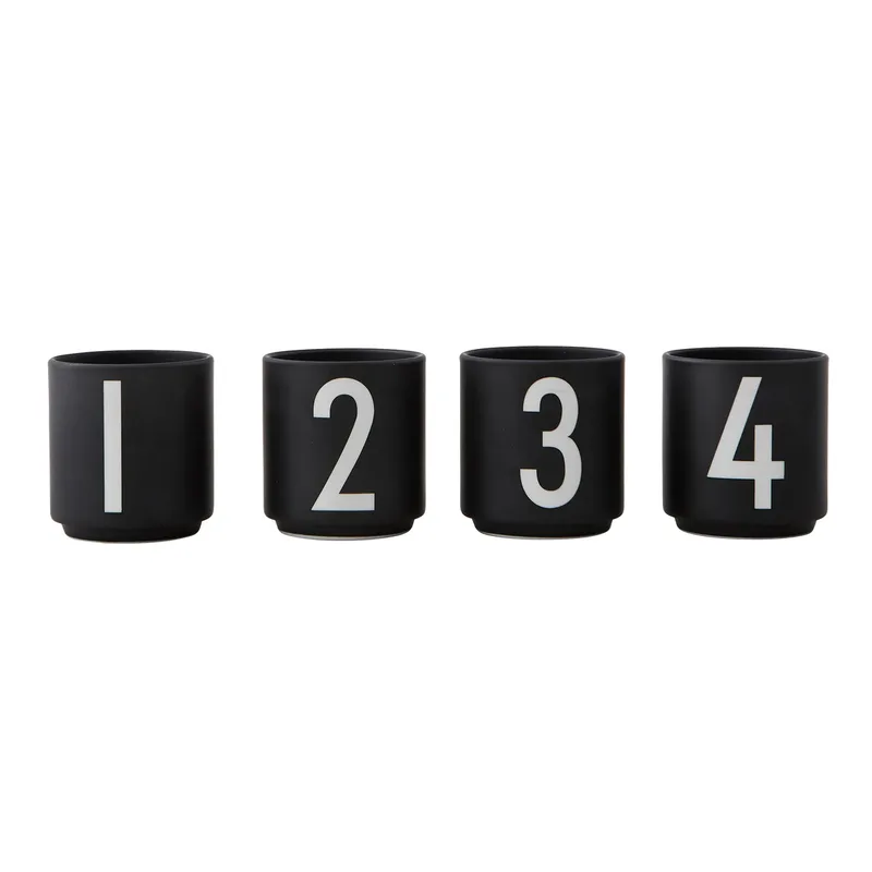 Design Letters Espressotassen 4er Pack schwarz Black by Design Letters – product photo