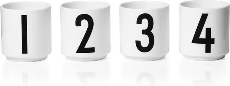 set van 4 espressokopjes by Design Letters in Wit – product photo