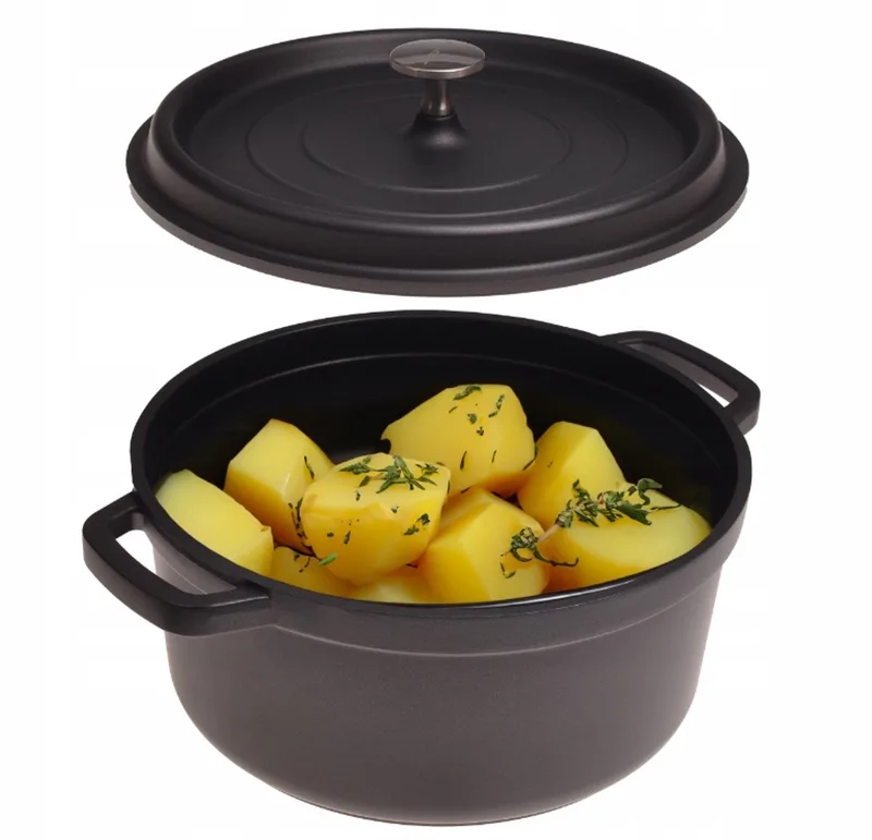 Aluminium Pan 16cm met Deksel - Geschikt voor Inductie & Oven by Dille & Kamille in Black – product photo