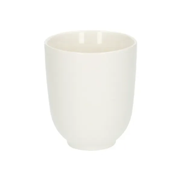 Beker, organisch, porselein, wit, Ø 8 cm by Dille & Kamille – product photo