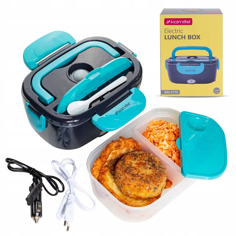 Elektrische Lunchbox Kamille 1.5L - Warm Eten Onderweg by Dille & Kamille in Blue – product photo