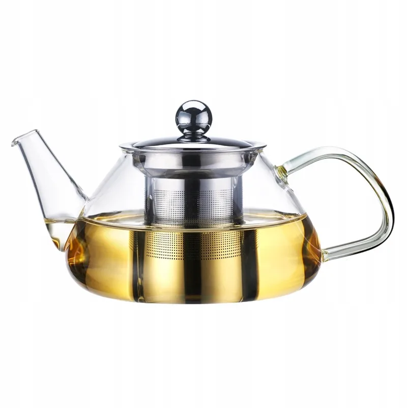Glazen Theepot met Zetgroep - 450ml - Kamille by Dille & Kamille in Transparent – product photo