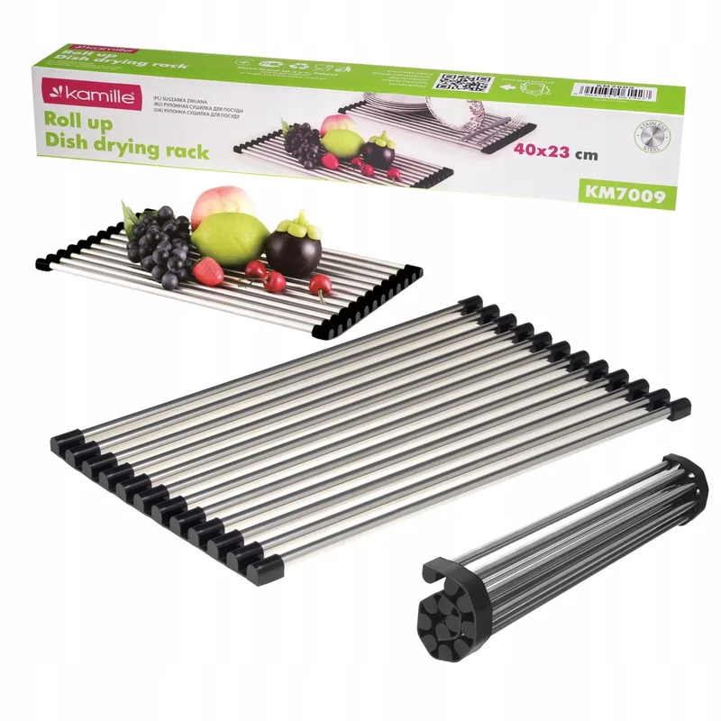 Kamille Afdruiprek Rolbaar voor Spoelbak by Dille & Kamille in Silver – product photo