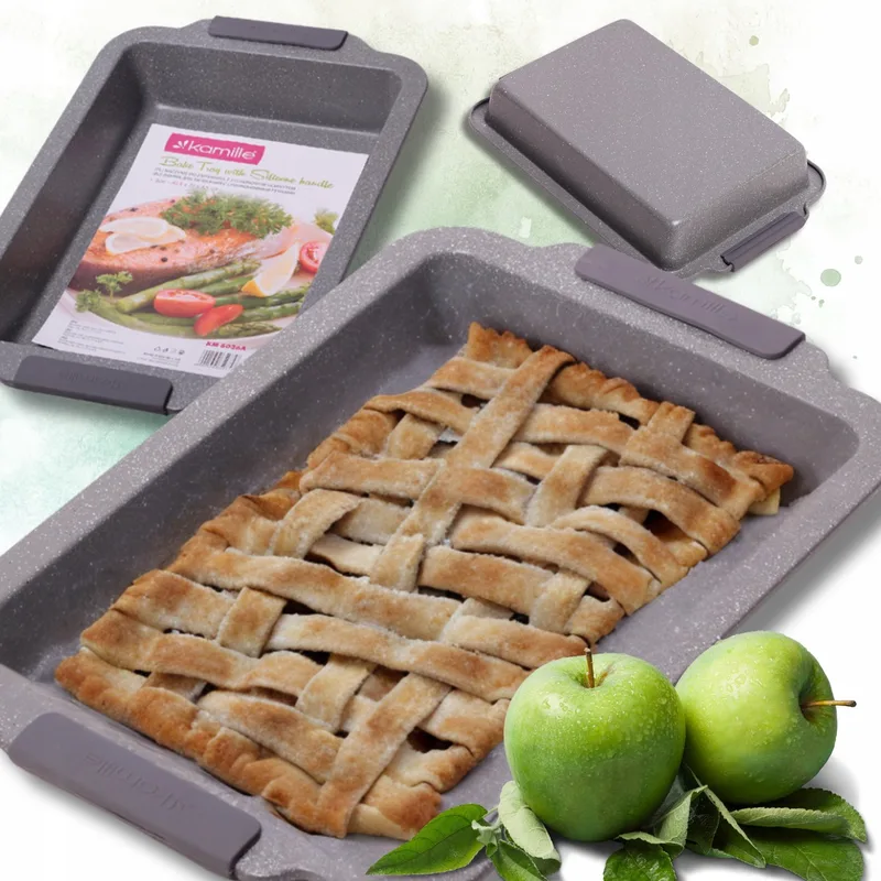 Kamille Bakvorm 40.5x27x6 cm met Antiaanbaklaag by Dille & Kamille in Marmor – product photo