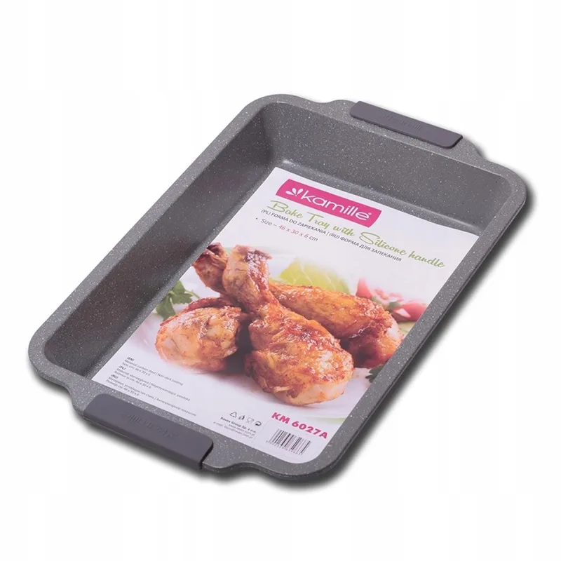 Kamille Bakvorm 46x30x6 cm - Anti-aanbaklaag by Dille & Kamille in Grey – product photo