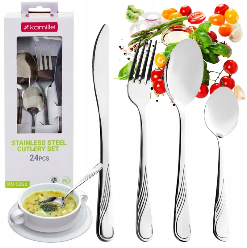 Kamille Bestekset 24 Delig RVS voor 6 Personen - Stijlvol & Duurzaam by Dille & Kamille – product photo