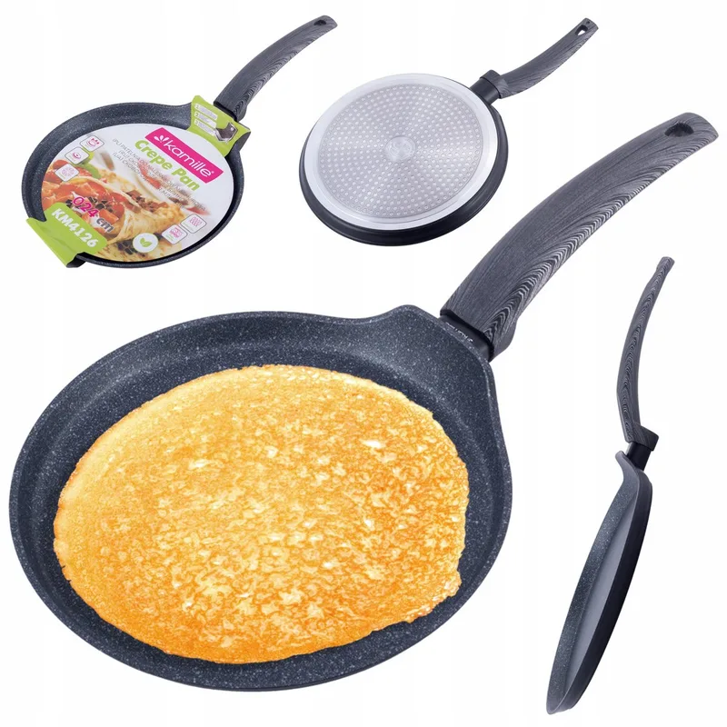 Kamille Crêpe Pan 24cm - Geschikt voor Inductie by Dille & Kamille in Marmerlook – product photo