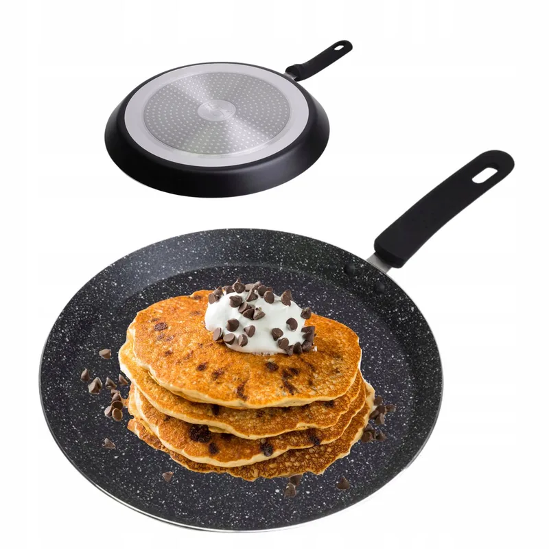 Kamille Crêpepan 28 cm - Antikroes, Marmer, Inductie van Dille & Kamille in Zwart – productfoto