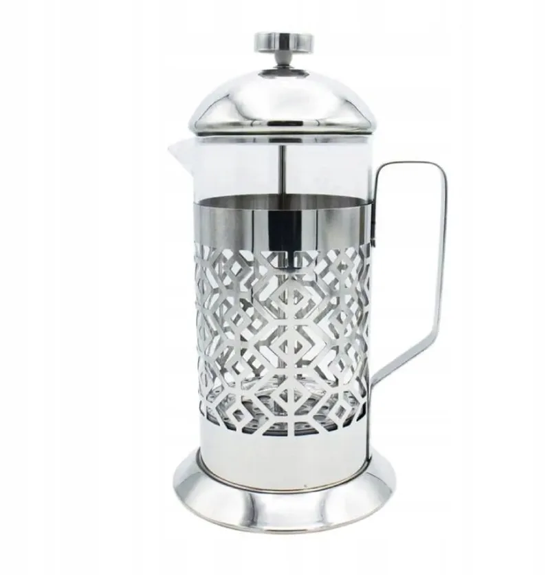 Kamille French Press Koffie & Theepot 1L - Glas & RVS by Dille & Kamille in Transparent – product photo