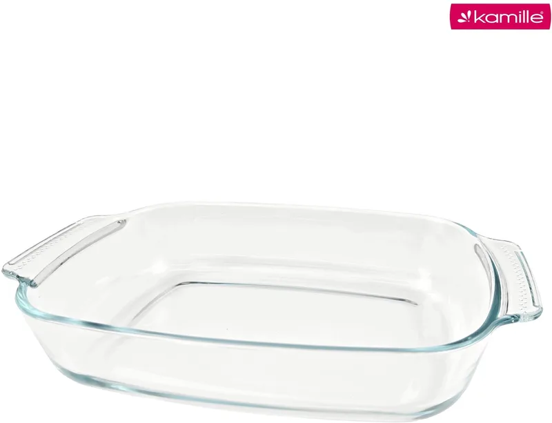 Kamille Glazen Ovenschaal 3.8L Rechthoekig - Perfect voor Ovenschotels by Dille & Kamille in Transparent – product photo