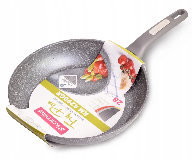 Kamille Granieten Koekenpan 28 cm – Geschikt voor Inductie by Dille & Kamille in Grey – product photo