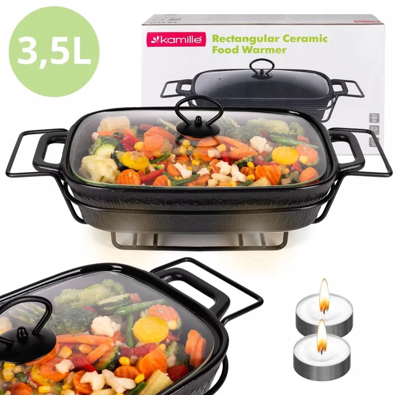 Kamille Keramische Ovenschaal met Warmhoudplaat 3,5L by Dille & Kamille in Niet gespecificeerd – product photo