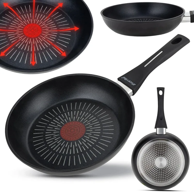 Kamille Koekenpan 24cm Anti-aanbak, Geschikt voor Inductie by Dille & Kamille in Black – product photo