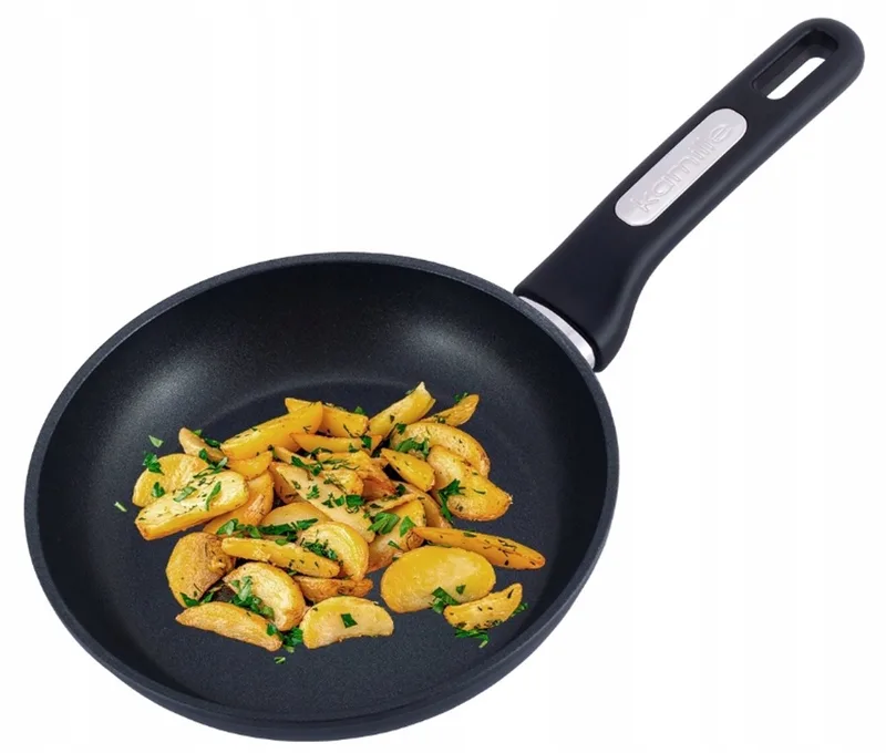 Kamille Koekenpan 26cm Inductie Gas Anti-aanbak ILAG by Dille & Kamille in Black – product photo