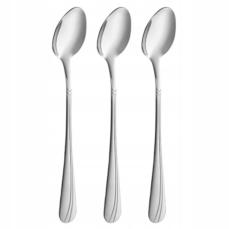 Kamille Lange Lepels Set (3 stuks) - Roestvrij Staal voor Latte & Dessert by Dille & Kamille – product photo