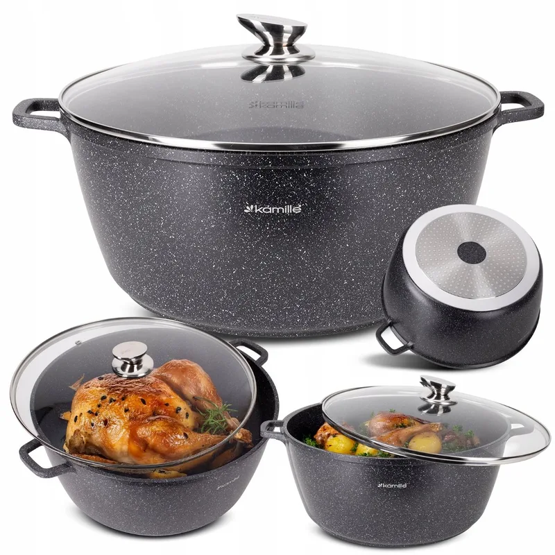 Kamille Marmite 13,5L met Deksel - Geschikt voor Inductie by Dille & Kamille in Black – product photo