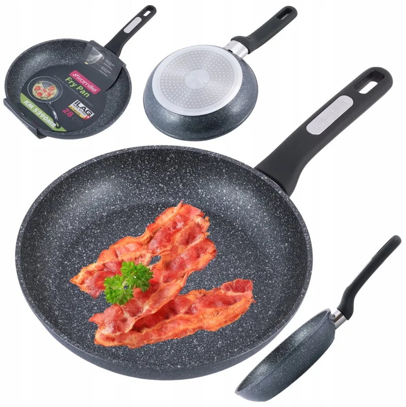 Kamille Marmite Koekenpan 28 cm - Inductie & Gas - Anti-aanbak fra Dille & Kamille i Sort – produktbillede
