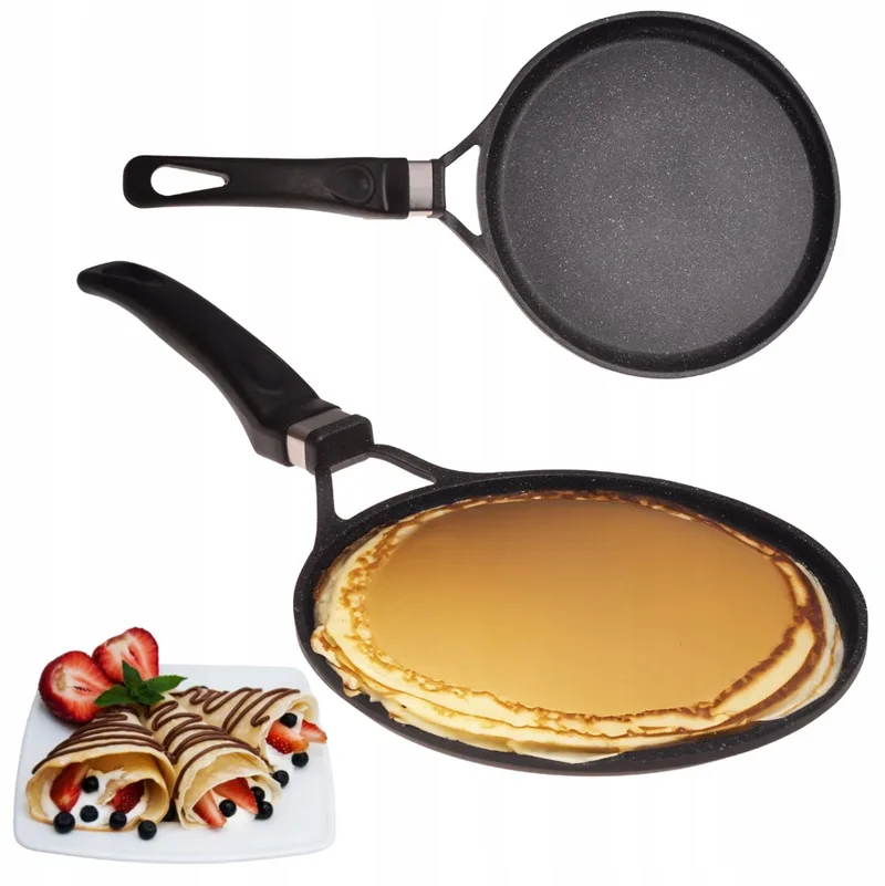 Kamille Marmite Pan voor Pannenkoeken - 24 cm - Inductie & Gas by Dille & Kamille in Black – product photo