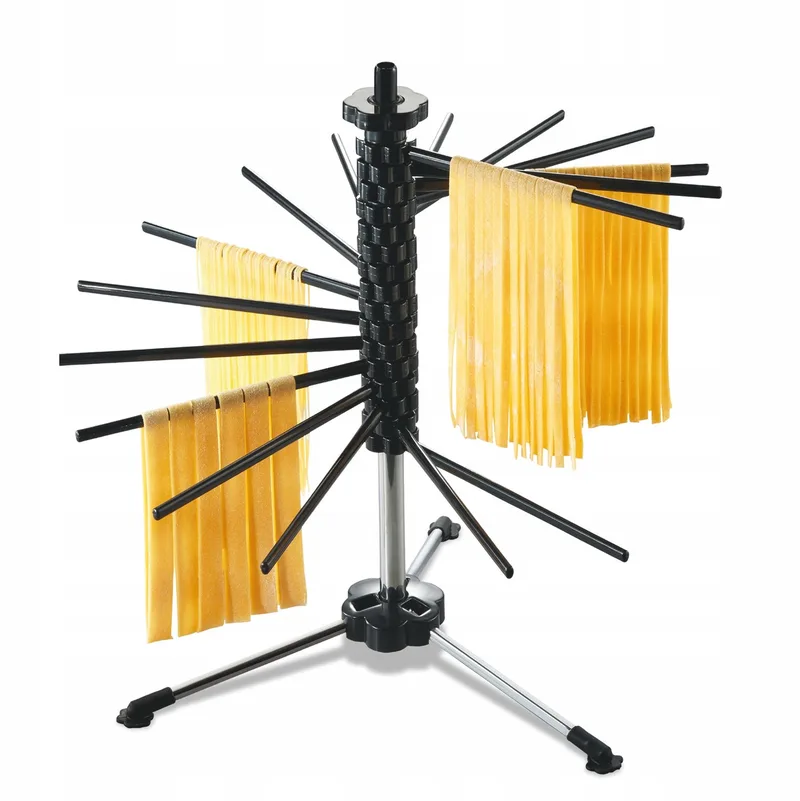 Kamille Pastadroogrek 16 Armen Opvouwbaar - Droogrek voor Pasta von Dille & Kamille in Schwarz – Produktfoto