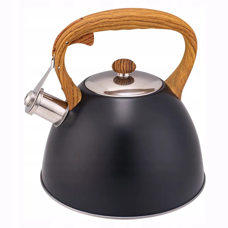 Kamille RVS Fluitketel 3L - Geschikt voor Gas & Inductie by Dille & Kamille in Black – product photo