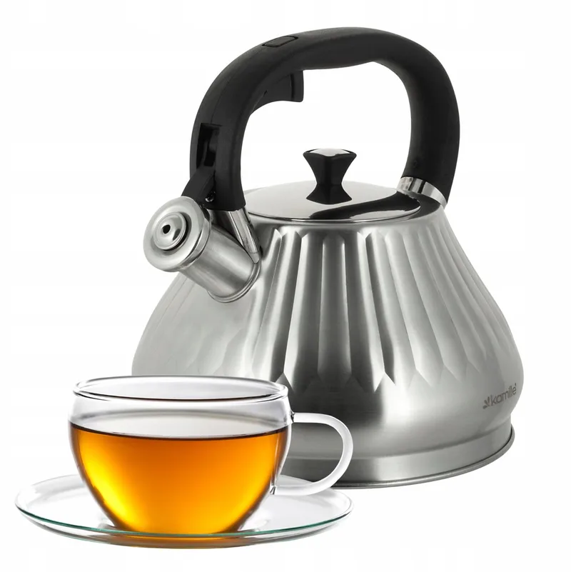 Kamille RVS Fluitketel 3L - Geschikt voor Inductie by Dille & Kamille in Silver – product photo