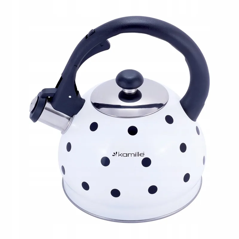 Kamille RVS Waterkoker 2L met Fluitje - Geschikt voor Inductie by Dille & Kamille in White – product photo