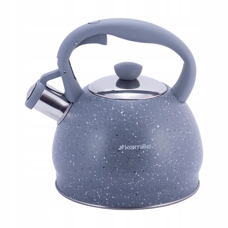 Kamille RVS Waterkoker met Fluitje - 2L - Gas & Inductie van Dille & Kamille in Grijs – productfoto