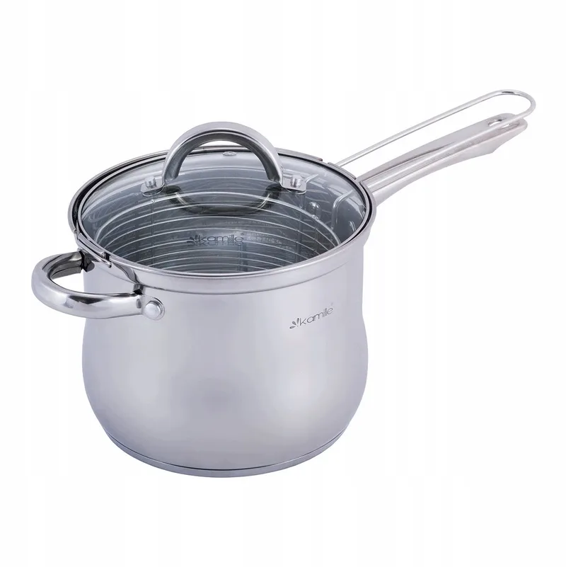 Kamille Steel Pan met Zeef & Deksel - 3.5L - Ideaal voor Friet & Pasta från Dille & Kamille i Silver – produktbild